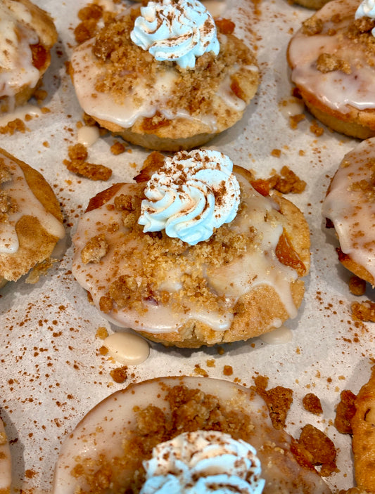 Peach Crumble Cake Donut